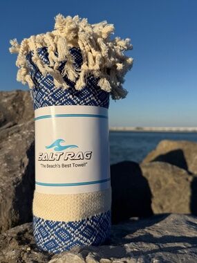 Crab Trap Rag Blue — Salt Rag™ Sand-Resistant Turkish Beach Towel